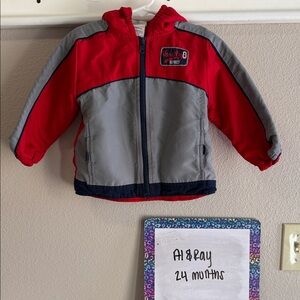 Varsity Red and Gray Kids Jacket